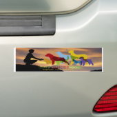 Bone Cancer Dogs Colorado Sky Bumpersticker (Op auto)