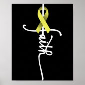Bone Cancer Faith Sarcoma Bone Cancer Awareness Su Poster (Voorkant)