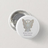 Bone Cancer White Awareness Ribbon Custom Pins Ronde Button 3,2 Cm (Voorkant /achterkant)