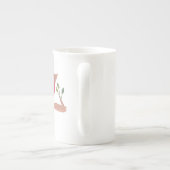 Bone China Cup Gift with Owl Art Porselein Kop (Achterkant)