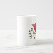 Bone China Cup Gift with Owl Art Porselein Kop (Voorkant)