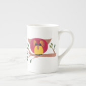 Bone China Cup Gift with Owl Art Porselein Kop (Rechts)