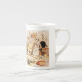 Bone China Cup, "Grandma's Kitchen" Porselein Kop (Rechts)