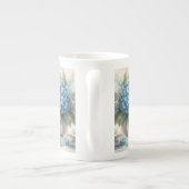 Bone China Dusty Blue Specialty Tea Party Mok (Achterkant)