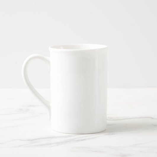Bone China Mok Abstracte Kunst Zwart Wit Goud (Links)