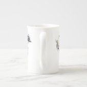 Bone China Mok Gray Dressage Horse and Rider Gift (Achterkant)