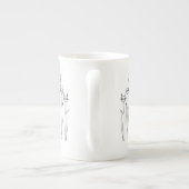 Bone China Mok (handgetekende katten) (Achterkant)