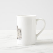 Bone China Mok met robin design (Rechts)