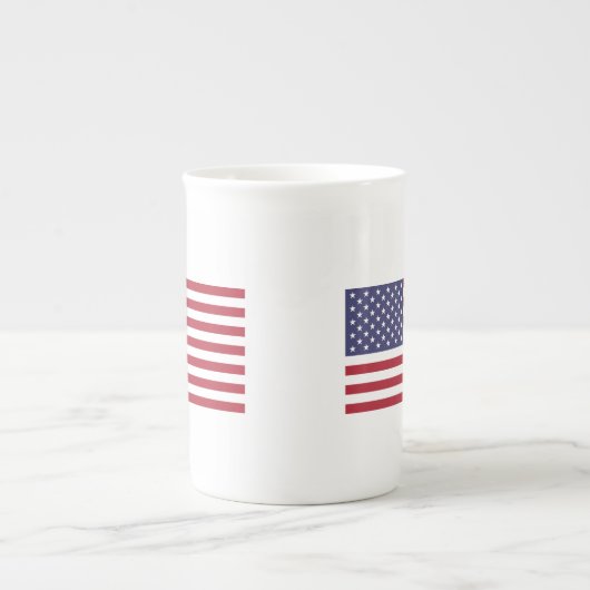 Bone China Mok met vlag VS (Voorkant)