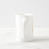 Bone China Mok - Oranje kribbel (Achterkant)
