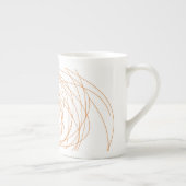 Bone China Mok - Oranje kribbel (Rechts)