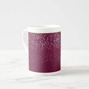Bone China Mok-Petite Berry Stars-Wine Porselein Kop