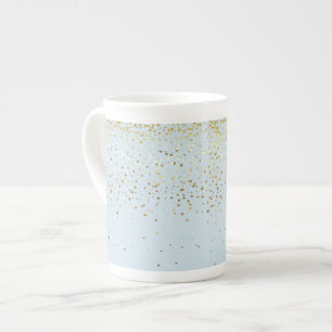 Bone China Mok-Petite Golden Stars-Blue Porselein Kop