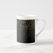 Bone China Mok-Petite Golden Stars-Noir Porselein Kop (Rechts)