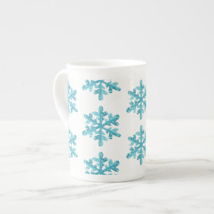 Bone China Mok-Snowflakes Porselein Kop