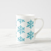 Bone China Mok-Snowflakes Porselein Kop (Rechts)