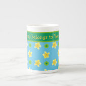 Bone China Mok to Personalize Primroses, Polkas (Voorkant)