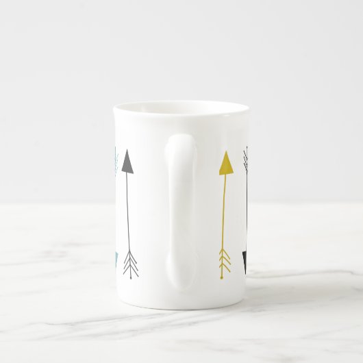 Bone China Mok - Tribale Arrows (Achterkant)