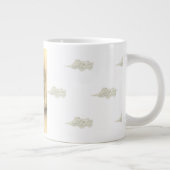 Bone China Mok TWEE KONIJNEN EN EEN MAAN W / WOLKE (Rechts)