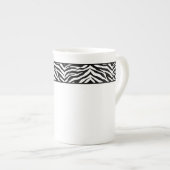 Bone China Mok-Zebra Print Porselein Kop (Voorkant rechts)