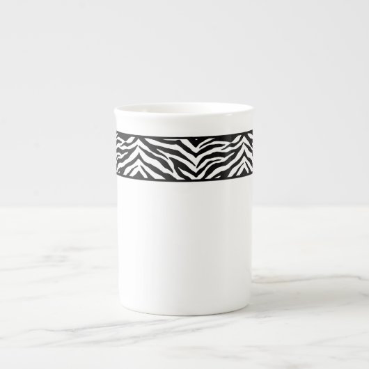 Bone China Mok-Zebra Print Porselein Kop (Voorkant)