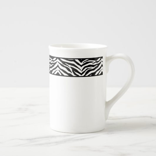 Bone China Mok-Zebra Print Porselein Kop (Rechts)
