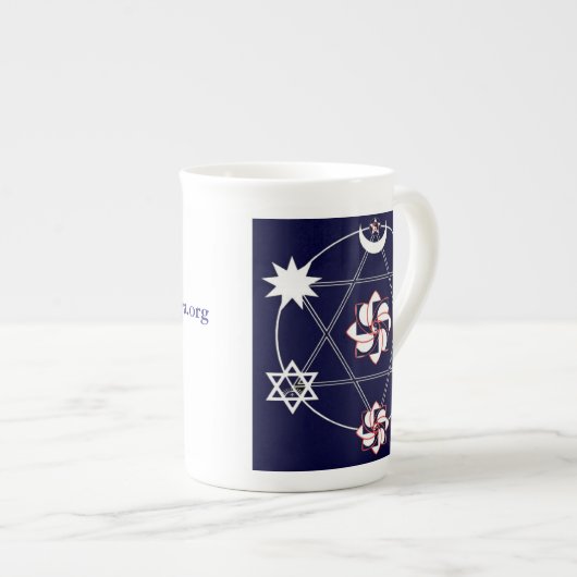 Bone China Mug Porselein Kop (Voorkant rechts)