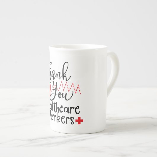 Bone China Porselein Kop (Voorkant rechts)