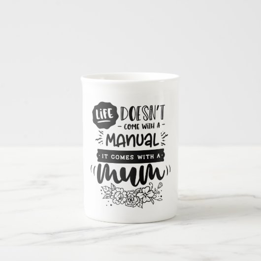 Bone China Porselein Kop (Voorkant)