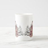 Bone China voor de kerstman en de rendieren Porselein Kop (Voorkant)