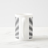 Bone China - Zwart-wit geometrisch ontwerp Porselein Kop (Achterkant)