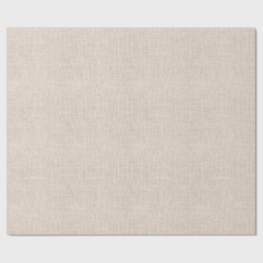 Bone Colored Burlap Texture Cadeaupapier (Vlak)