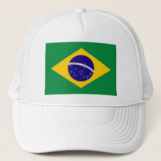 Boné com estampa da bandeira do Brasil. Trucker Pet