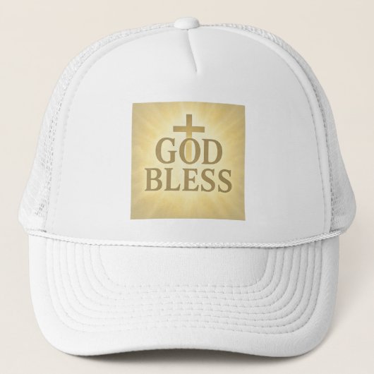 Boné Cristão God Bless – Fé e Estilo Trucker Pet (Voorkant)