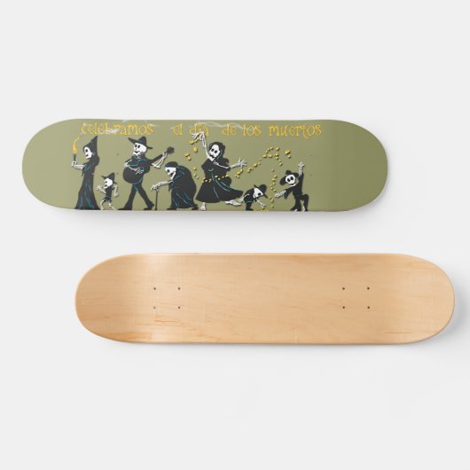 Bone Deck™ - Dansende Muertos Skateboard (Horizontaal)