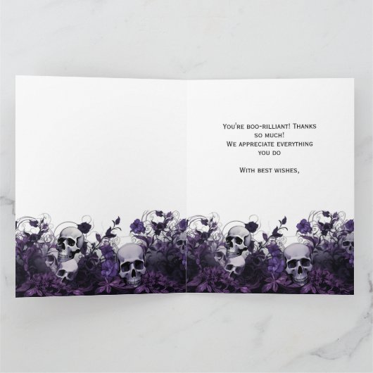 Bone Deep Appreciation Halloween Bedankkaart (Binnen)