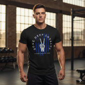 Bone Deep Loyalty Thin Blue Line Police Skull Tee T-shirt