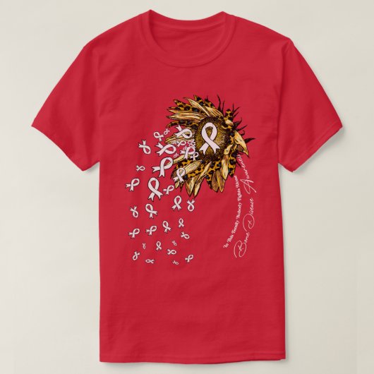 Bone Disease Awareness zonnebloem Niemand vecht oo T-shirt (Design voorkant)