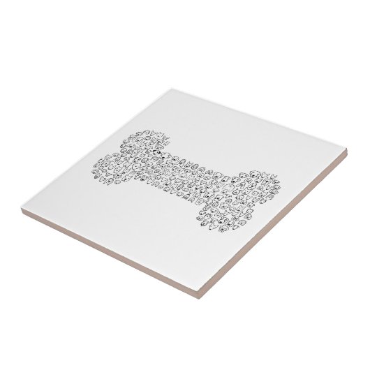 BONE Dog Cartoon Tegeltje (Zijkant)