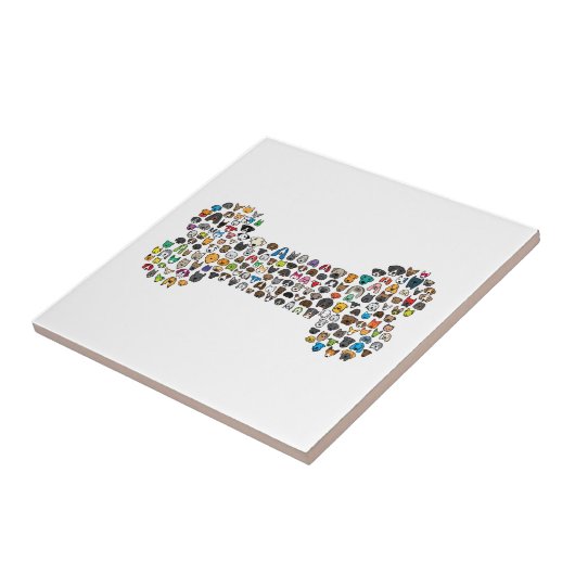 BONE Dog Cartoon Tegeltje (Zijkant)