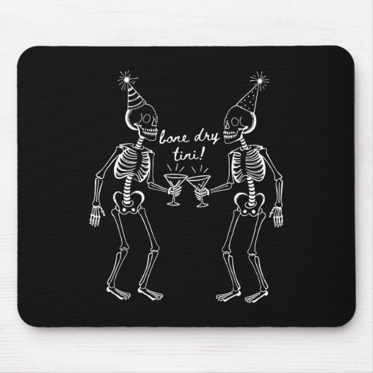 Bone Dry Tini Skelet Drink Martini Tail Hallo Muismat (Voorkant)