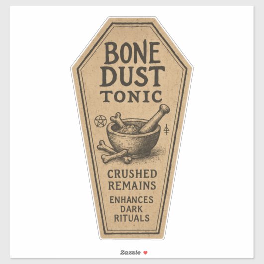 Bone Dust Tonic - Halloween Apothecary Label (Vel)