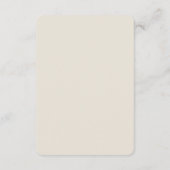 Bone · Elegante moderne bruiloft Informatiekaartje (Achterkant)