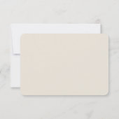 Bone · Elegante moderne bruiloft RSVP Kaartje (Achterkant)
