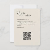 Bone · Elegante moderne bruiloft RSVP Kaartje (Voorkant)