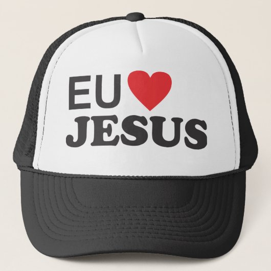 Boné - Eu amo Jesus Trucker Pet (Voorkant)