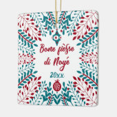 Bone fièsse di Noyé, Waalse kerstgroet Keramisch Ornament (Links)