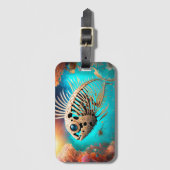 Bone Fish Swimming through the Coral Bagagelabel (Voorkant (verticaal))