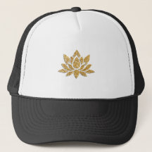 Boné Flor de Lótus dourada