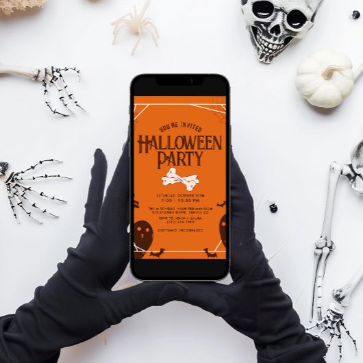  Bone Halloween Party Kaart